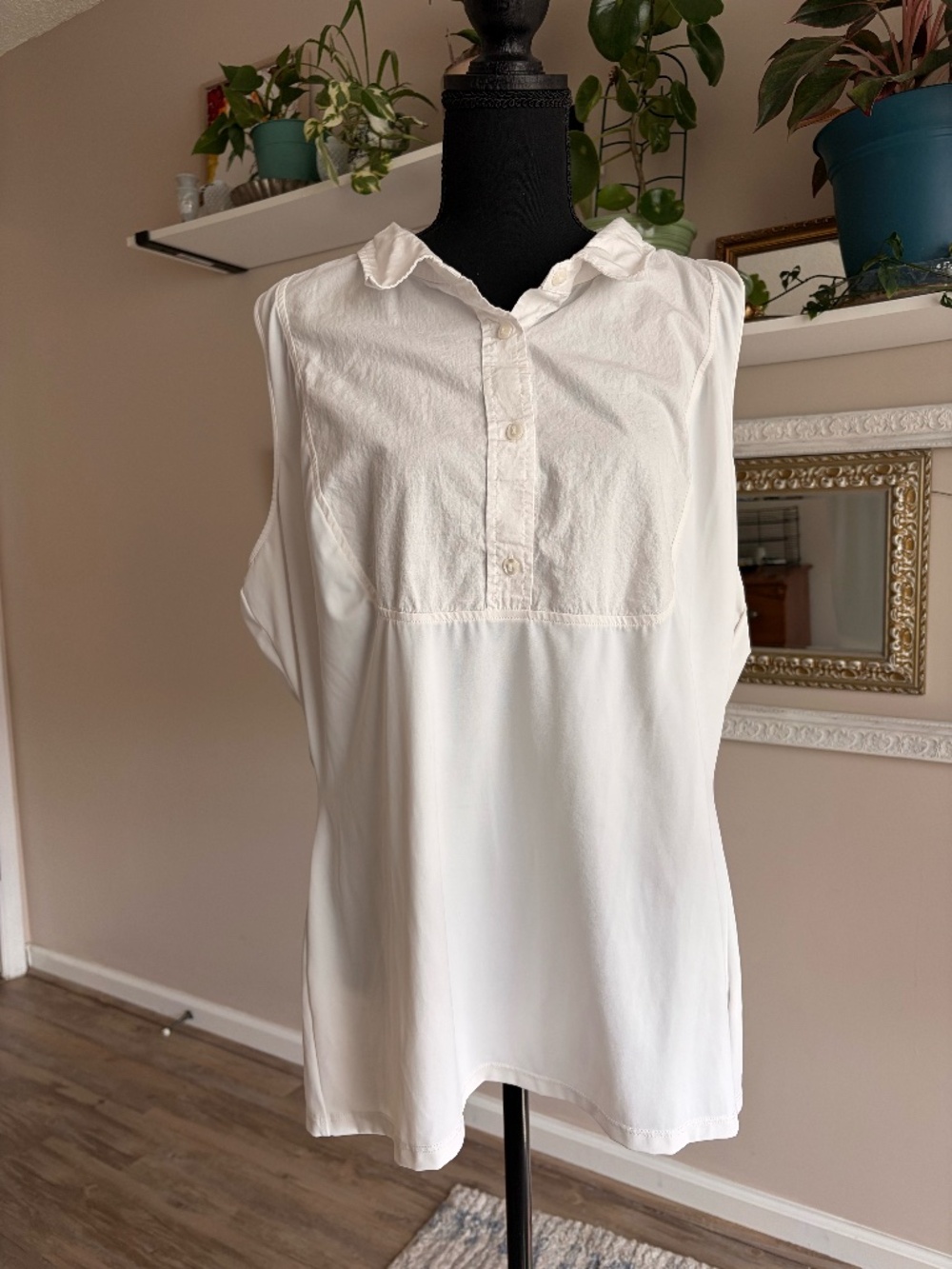 White‎ Sleeveless Layering Dickie 2XL Shell Kathleen Kirkwood